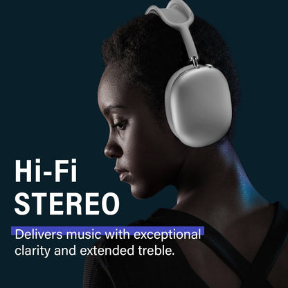 Pro Wireless Bluetooth Headphones Active Noise Canceling over Ear Headphones with Microphones Hifi Audio for Iphone/Android-Space Gray