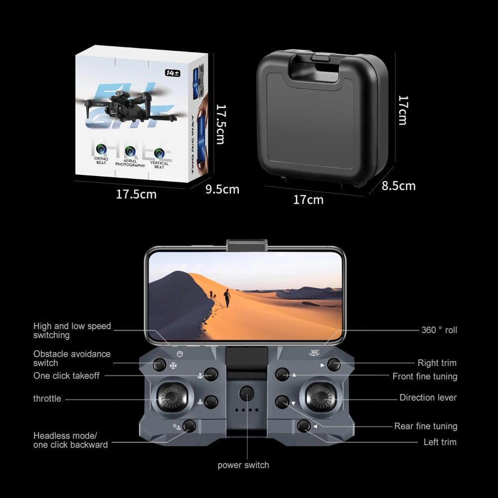 K10 Max/E88 Drone 4K Optical Flow Positioning High-Definition Three Camera Professional Aerial Photography Foldable Quadcopter