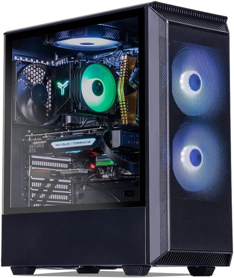 Gaming Desktop Pc,Intel I5 12400F 4.4Ghz,Rtx3060,500Gb Ssd Nvme,16G Ddr4,Rgb,Wifi,Win 10 Pro Ready,Gamer Desktop Computer