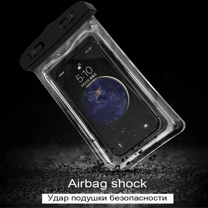 Floating Airbag Waterproof Phone Case for  14 13 12 11 Pro Max Swim Bag Samsung S23 S22 Ultra Xiaomi Redmi Huawei Cover