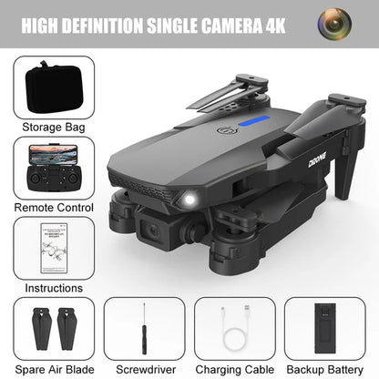 K10 Max/E88 Drone 4K Optical Flow Positioning High-Definition Three Camera Professional Aerial Photography Foldable Quadcopter