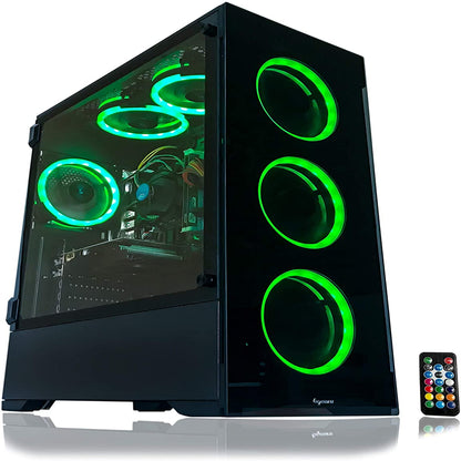 Gaming PC Desktop Computer Intel 3.70GHZ ,16GB Ram,512Gb SSD ,WIFI , RX 580 8GB, WINDOWS 11 , RGB