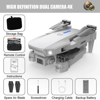 K10 Max/E88 Drone 4K Optical Flow Positioning High-Definition Three Camera Professional Aerial Photography Foldable Quadcopter